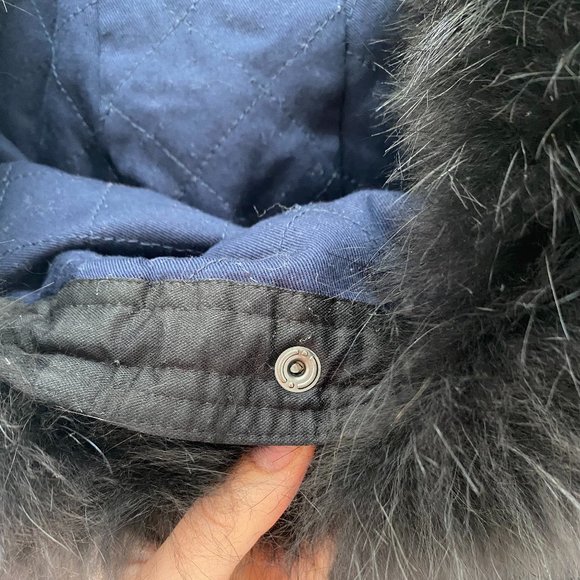 VINCE COTTON 'Quilted' Genuine Fur Trim Parka - Picture 8 of 9